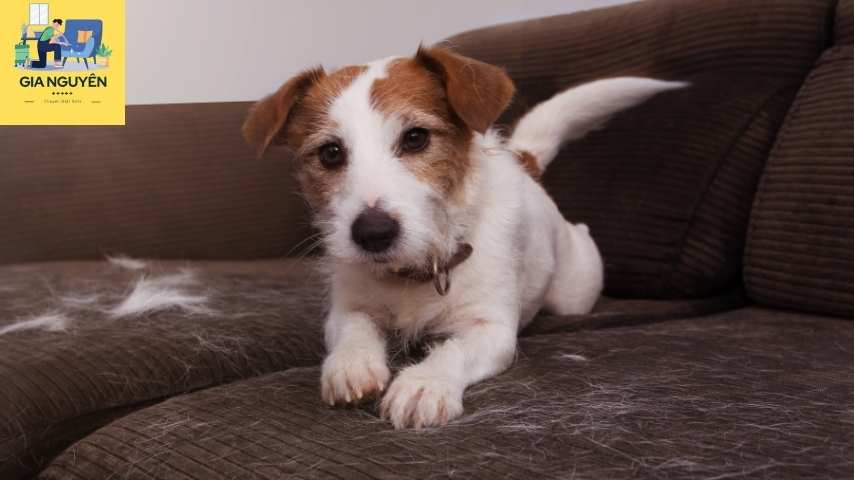 Lông thú nuối dể bám trên sofa